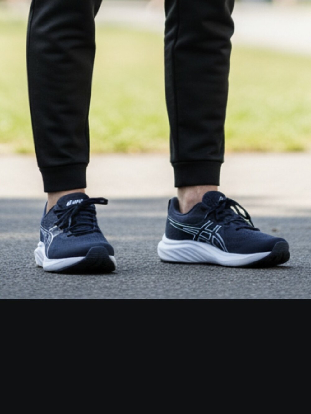 ASICS Black & White Running Shoes